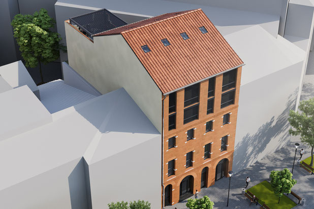 Perspective 2-surelevation-immeuble-Toulouse