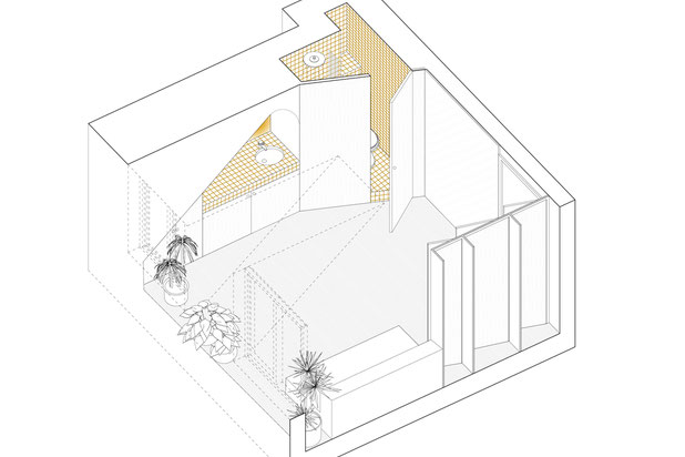 Axonométrie projet-renovation-appartement-Paris