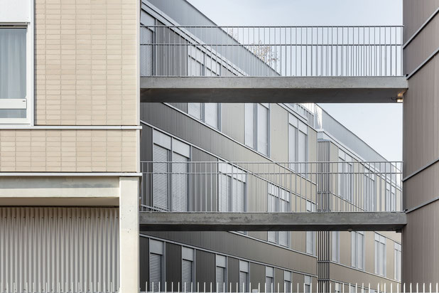 Vue des coursives extérieures-construction-logement-Agen