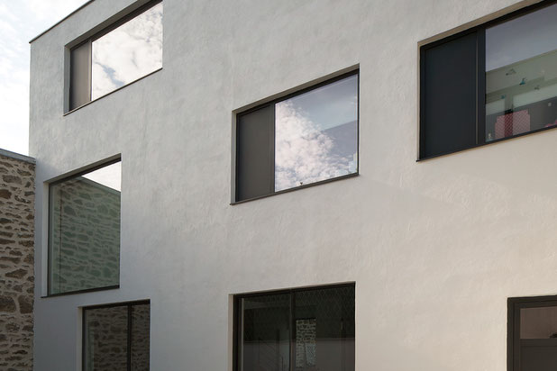 Vue depuis patio-surelevation-maison-Boulogne-Billancourt