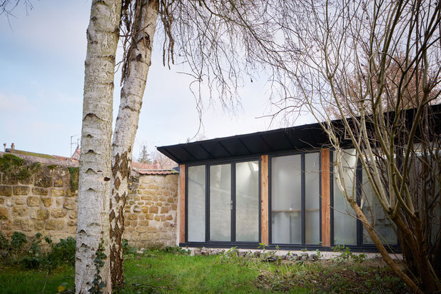Vue jardin-construction-atelier_loft-Auvers-sur-Oise