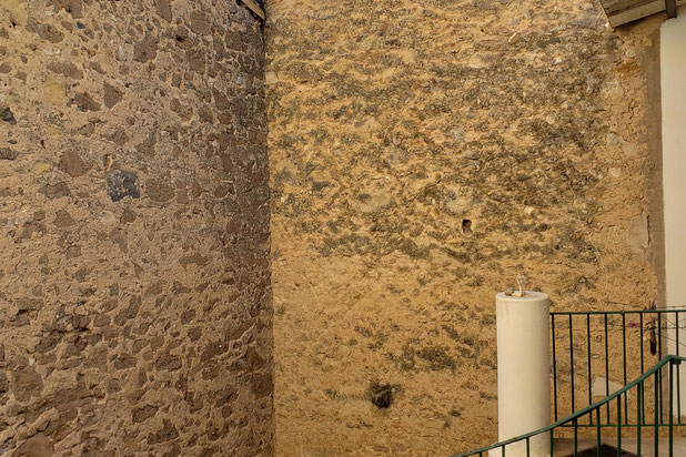 Vue de la cour Sud - État existant-rehabilitation-immeuble-Villeneuve-lès-Béziers