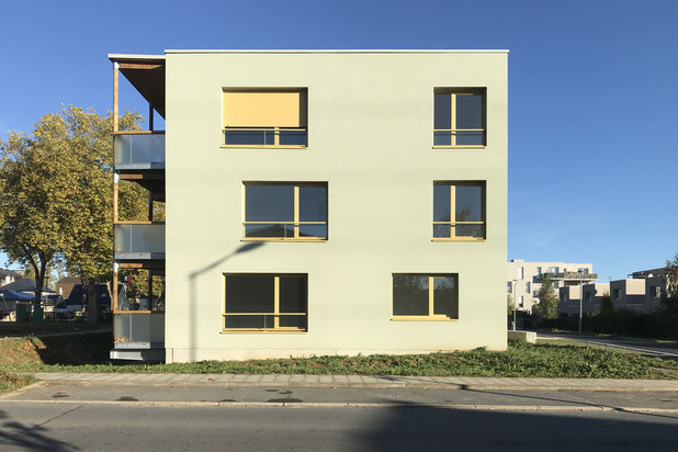 Façade sud sur rue-construction-logement-Colombelles