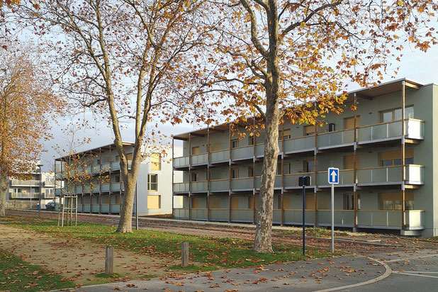 Vue sud-ouest depuis le mail-construction-logement-Colombelles