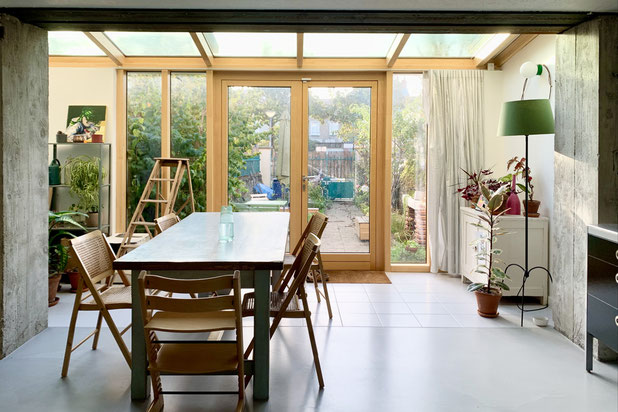 Pièce principale ouverte sur le jardin-agrandissement_extension-logement-Rezé