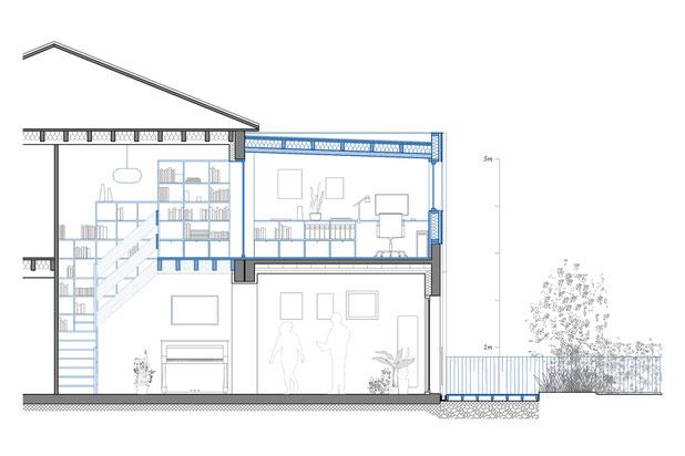 Coupe-surelevation-maison-La Plaine-sur-Mer