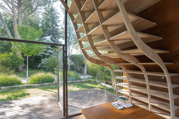 cabane de luxe en bois-construction-bureaux-Madrid