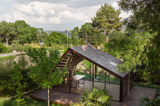 cabane de luxe en bois-construction-bureaux-Madrid