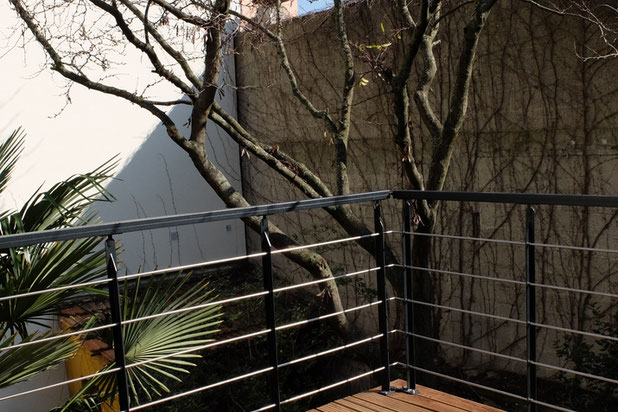 Vue de puis la terrasse du R+1-surelevation-appartement-Pantin