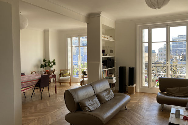 Salon et salle à manger-rehabilitation-logement-Paris