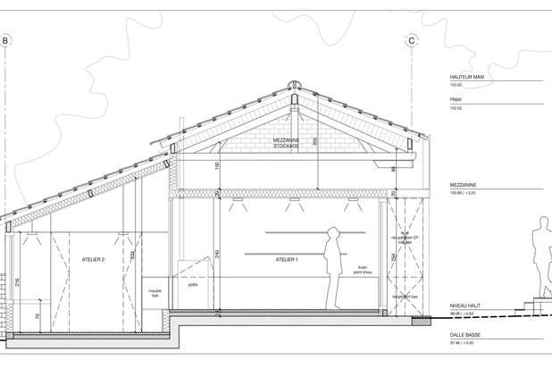 L'atelier - Coupe 2-rehabilitation-atelier_loft-Nanterre