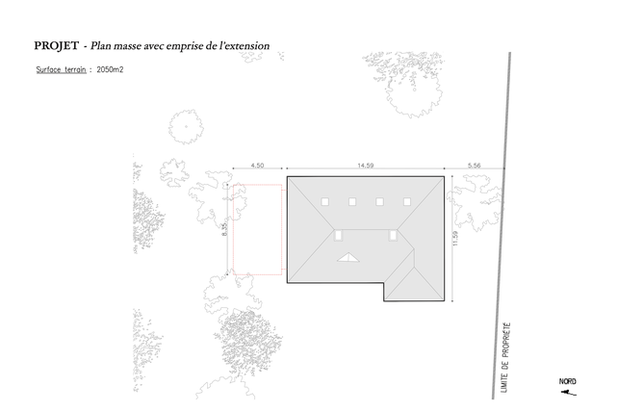 Villa SDO - Plan masse-agrandissement_extension-maison-Fréhel