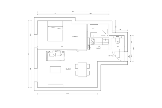 Appartement M - Plan projet-renovation-appartement-Lyon