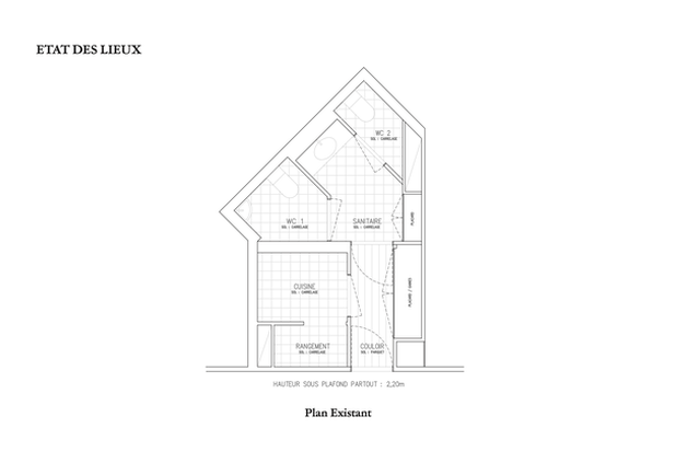 Bureau H - Plan existant-amenagement-bureaux-Lyon