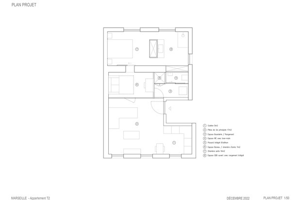 Appartement C - Plan projet-renovation-appartement-Marseille