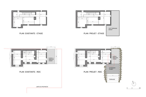 Plans Avant / Après-agrandissement_extension-logement-Sainte-Suzanne-et-Chammes
