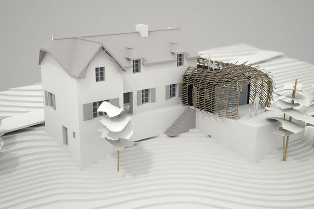 Vue Maquette Numérique-2-agrandissement_extension-logement-Sainte-Suzanne-et-Chammes