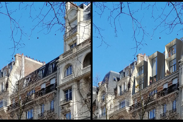Avant / Apres-surelevation-logement-Paris