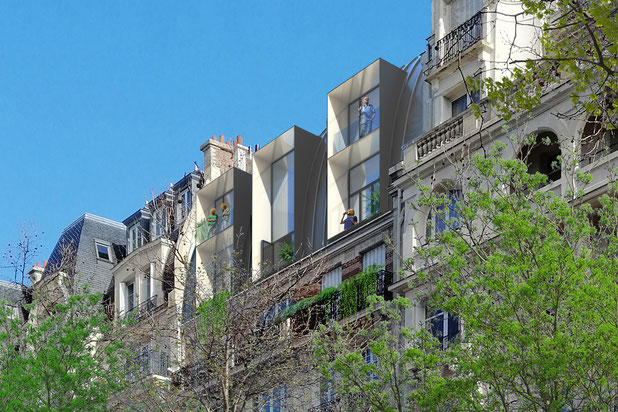 Détail Insertion-surelevation-logement-Paris