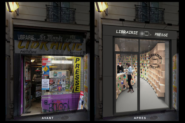 Avant / Aprés-amenagement-boutique_local-Paris