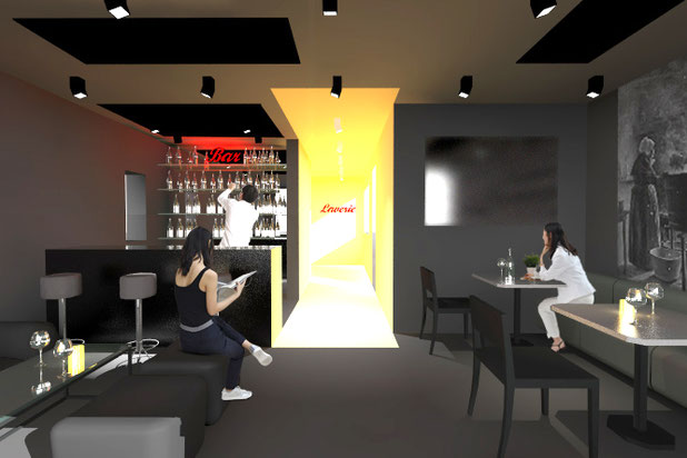 Vue intérieure-amenagement-cafe_restaurant-Paris