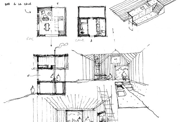 Esquisses-rehabilitation-maison-Les Deserts