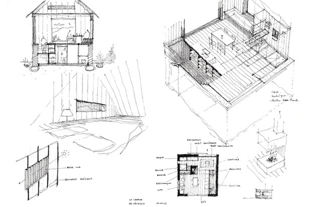 Esquisses-rehabilitation-maison-Les Deserts