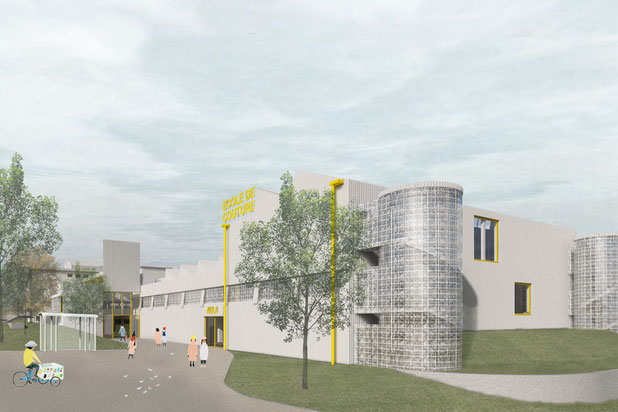 Vue extérieure-rehabilitation-extension-Sierre