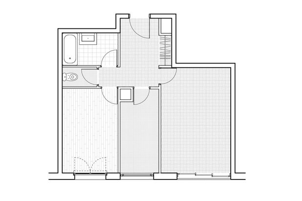 Plan existant-renovation-appartement-Saint-Ouen-sur-Seine