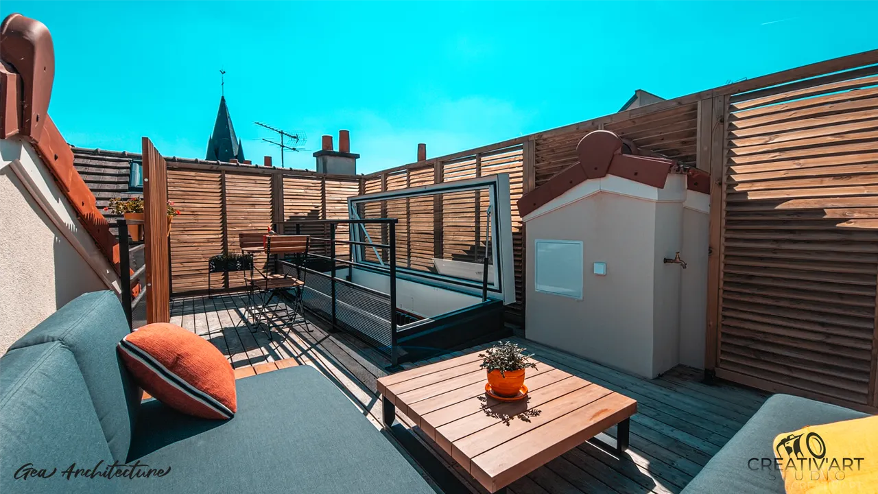 Terrasse Tropézienne : Une Oasis au Cœur de Châtenay Malabry – extension de maison Hauts-de-Seine