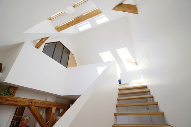 Vue sur accès chambre sous combles-rehabilitation-maison-Strasbourg
