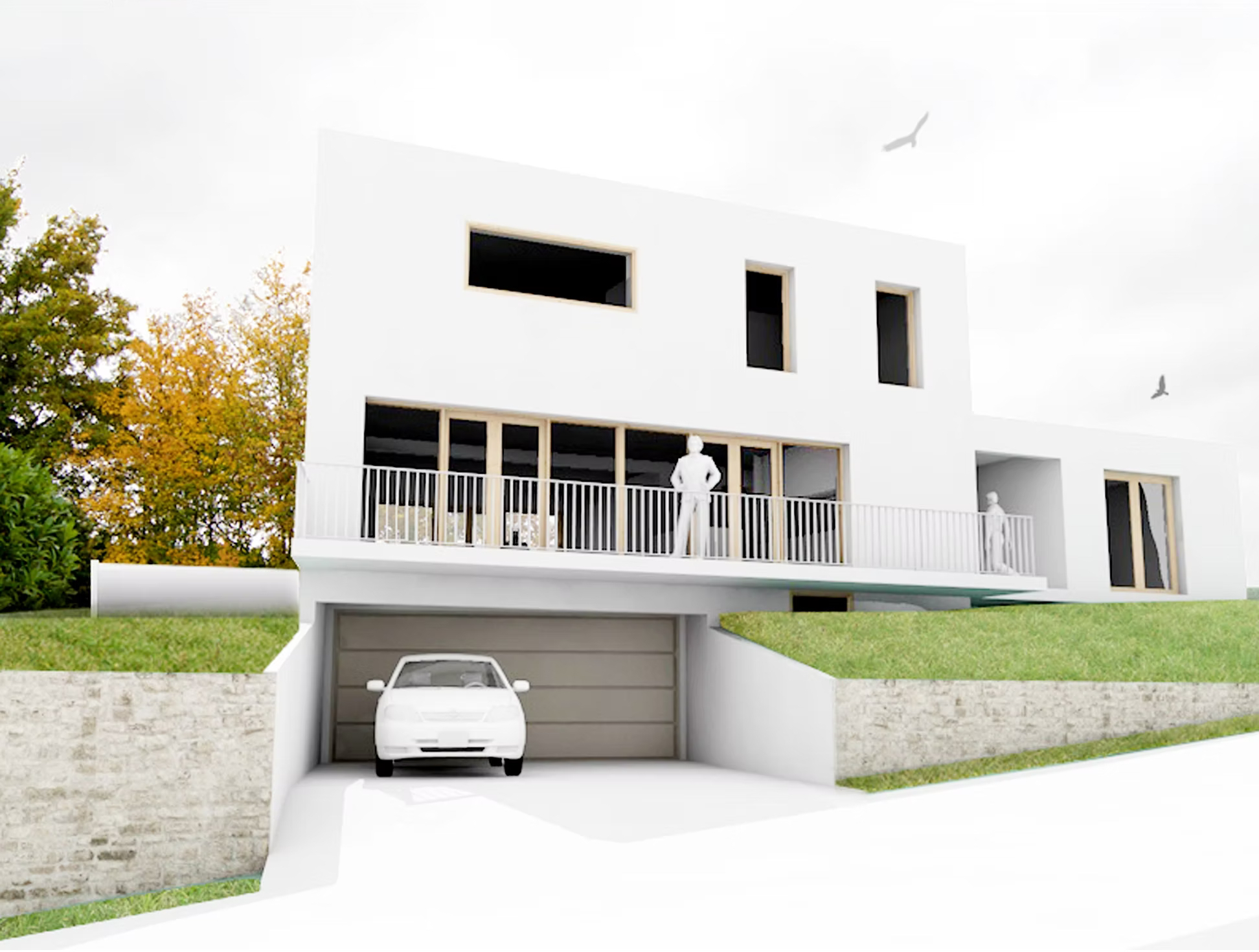 Construction neuve d’une maison au pied des vignes (Obernai) – construction de maison neuve Bas-Rhin