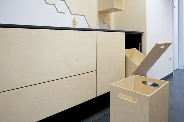Corbeille à linge intégrée-amenagement-bureaux-Strasbourg
