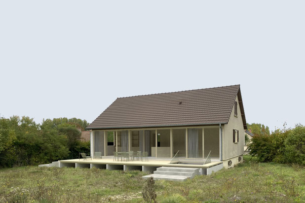 Jardin et terrasse-agrandissement_extension-maison-Matougues