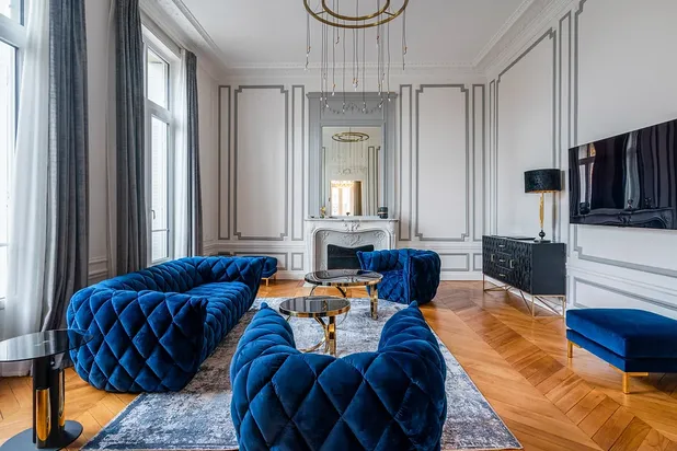 Salon Haussmannien-renovation-appartement-Paris