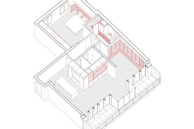 Axonométrie état projeté-amenagement-appartement-Paris