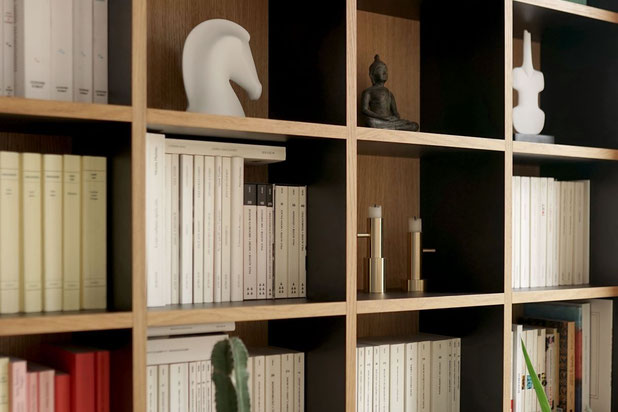 Détail bibliothèque-amenagement-appartement-Paris