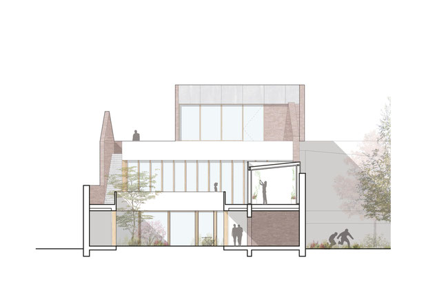 Coupe état projeté-rehabilitation-extension-Hazebrouck