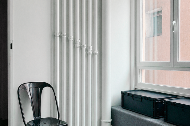Dressing et réseaux apparents-renovation-appartement-Paris