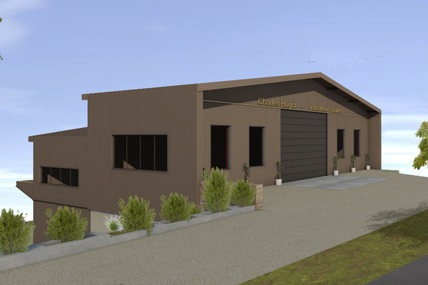 Vue entrée vendanges-construction-local-Beine