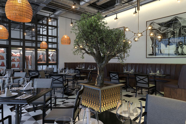 La salle privée et la boucherie-amenagement-cafe_restaurant-Orvault