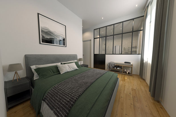 Chambre parentale-renovation-maison-Vertou
