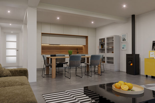 Salon, salle à manger-renovation-maison-Nantes