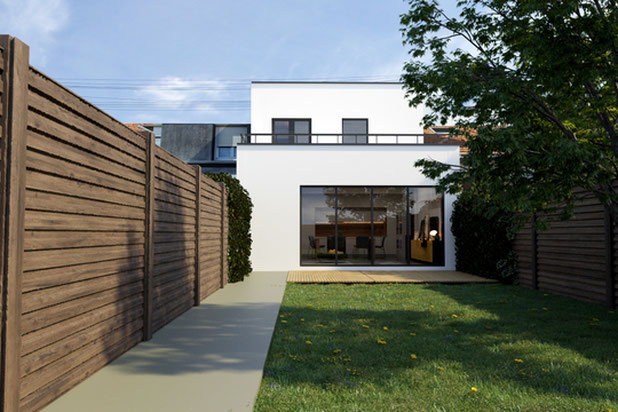 Vue depuis le jardin-renovation-maison-Nantes