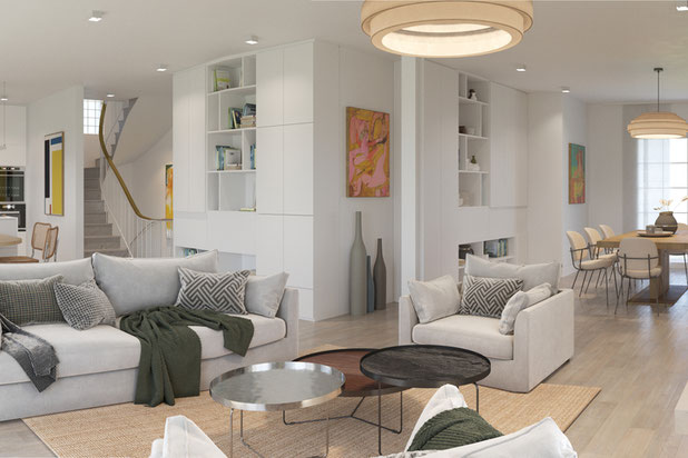 Vu du salon-renovation-maison-Orvault