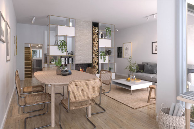 Vu du Salon-agrandissement_extension-maison-Nantes