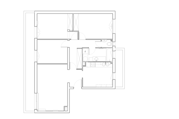 Plan existant-renovation-appartement-Montpellier