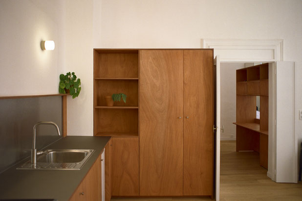 Cuisine et meuble bureau-renovation-appartement-Montpellier