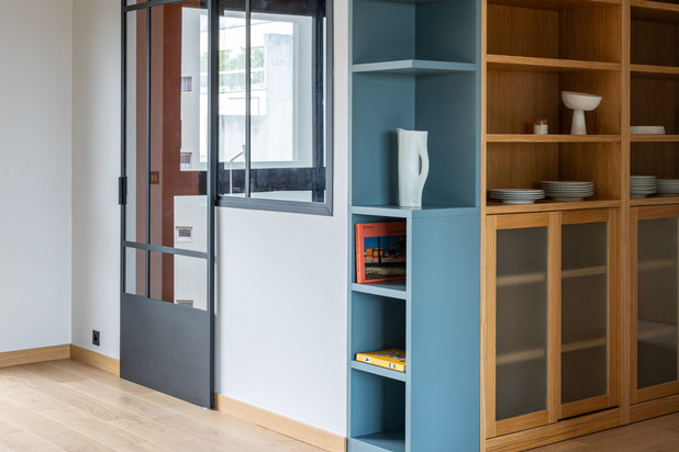 L'entrée de la cuisine-renovation-appartement-Paris