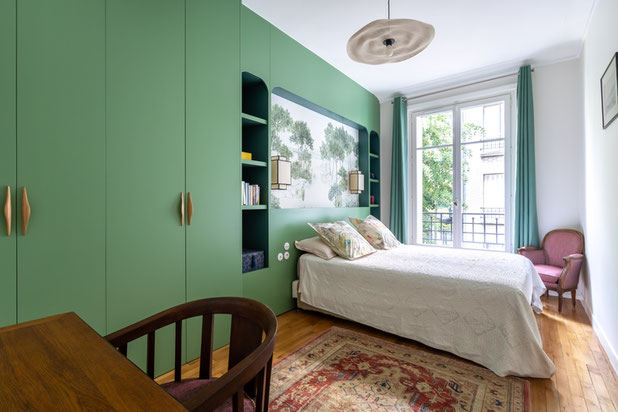 La chambre parentale-renovation-appartement-Paris